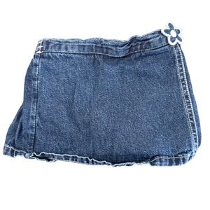 Vintage 90s Rainbow Tag Gymboree Girls Skirt Skort cotton flower detail 12 month